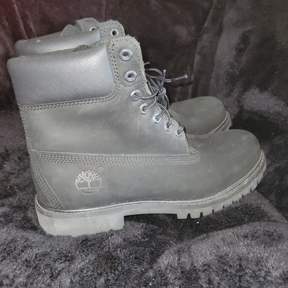 Timberland Black Leather & Suede Boots